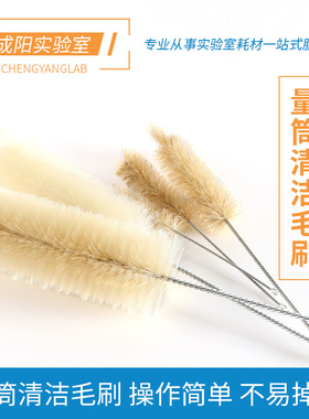 量筒刷玻璃毛刷不易掉毛耐用塑料量杯刷5 10 25 50 100 250 500 1000 2000ML实验室化玻耗材