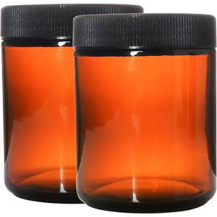 VOC土壤采样瓶棕色大口玻璃瓶直壁瓶PE实心盖/顶空盖取样瓶硅胶垫片40/100/250/500/1000ml化学实验化玻耗材