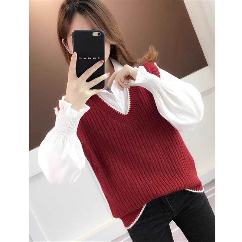 2025马夹背心秋冬季外穿女士毛衣马甲针织内搭叠穿外搭马甲