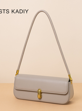 COSTS KADIY真皮手提包女2025新款高级复古腋下包百搭单肩法棍包