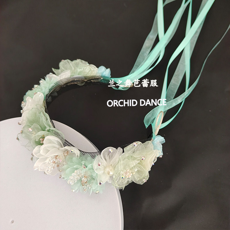 兰之舞芭蕾发髻花环头饰可调节