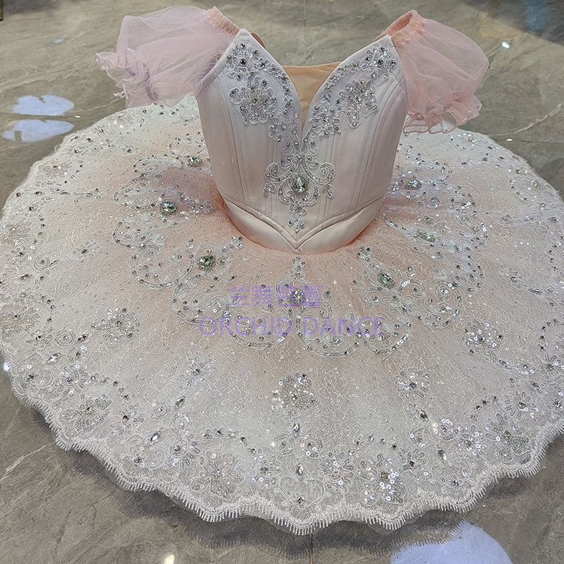 仙女娃娃睡美人帕基塔芭蕾舞裙儿童大人演出tutu裙粉色比赛表演服