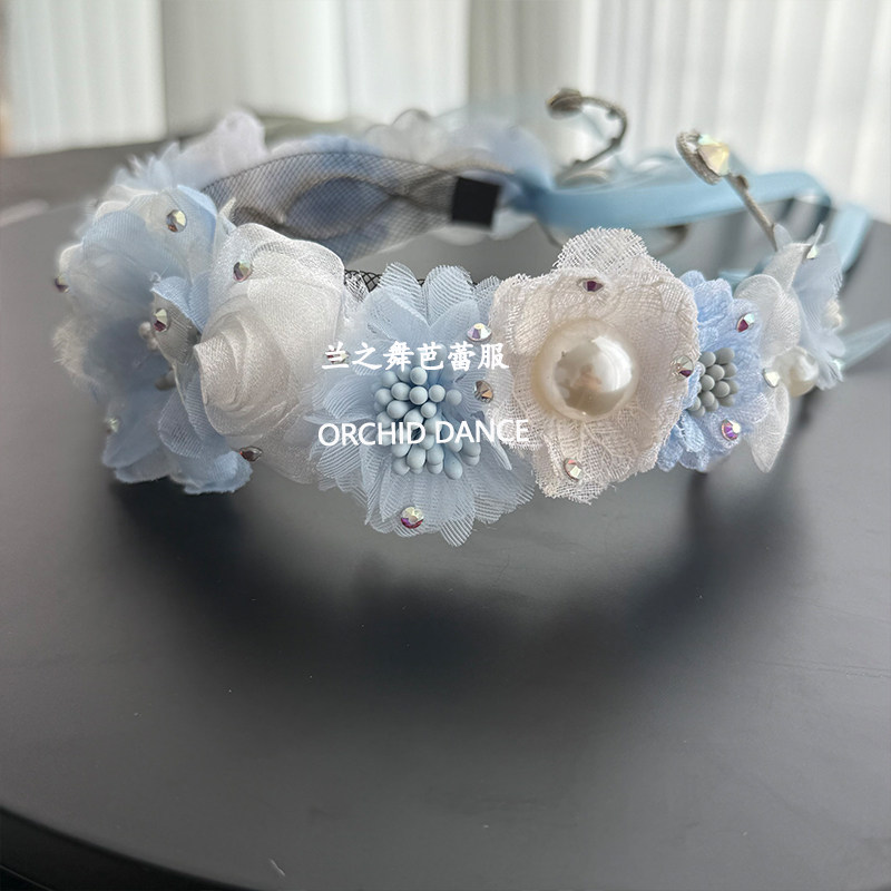 兰之舞芭蕾发髻花环可调节发带