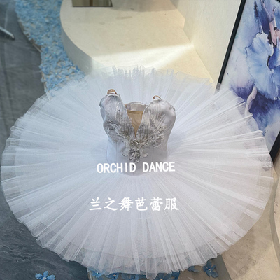 银仙子白天鹅变奏女芭蕾舞裙简易版演出服儿童成人定制tutu表演裙
