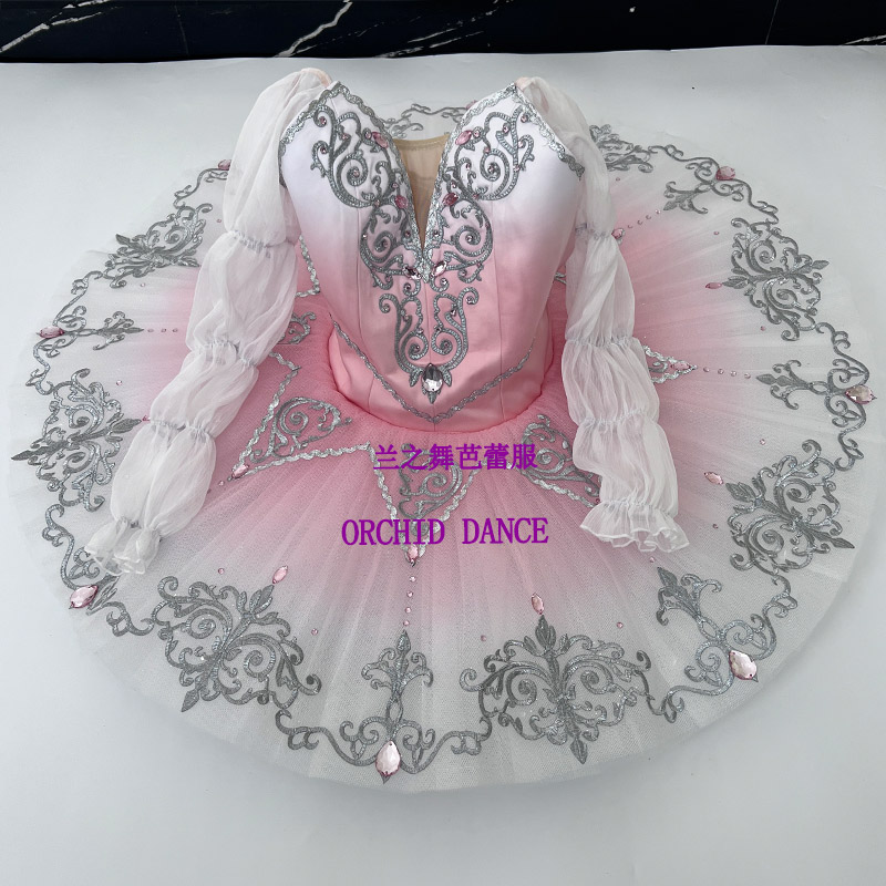 粉色简易版芭蕾舞裙成人儿童群舞独舞演出服tutu裙粉色比赛表演服