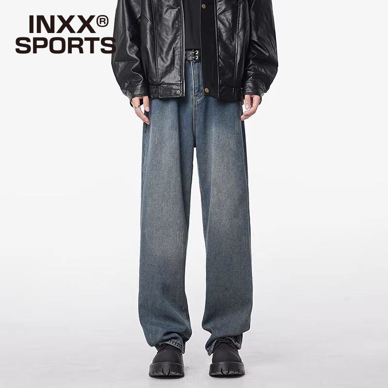 INXX SPORTS 美式复古牛仔裤男士2026潮流新款夏季宽松直筒长裤子