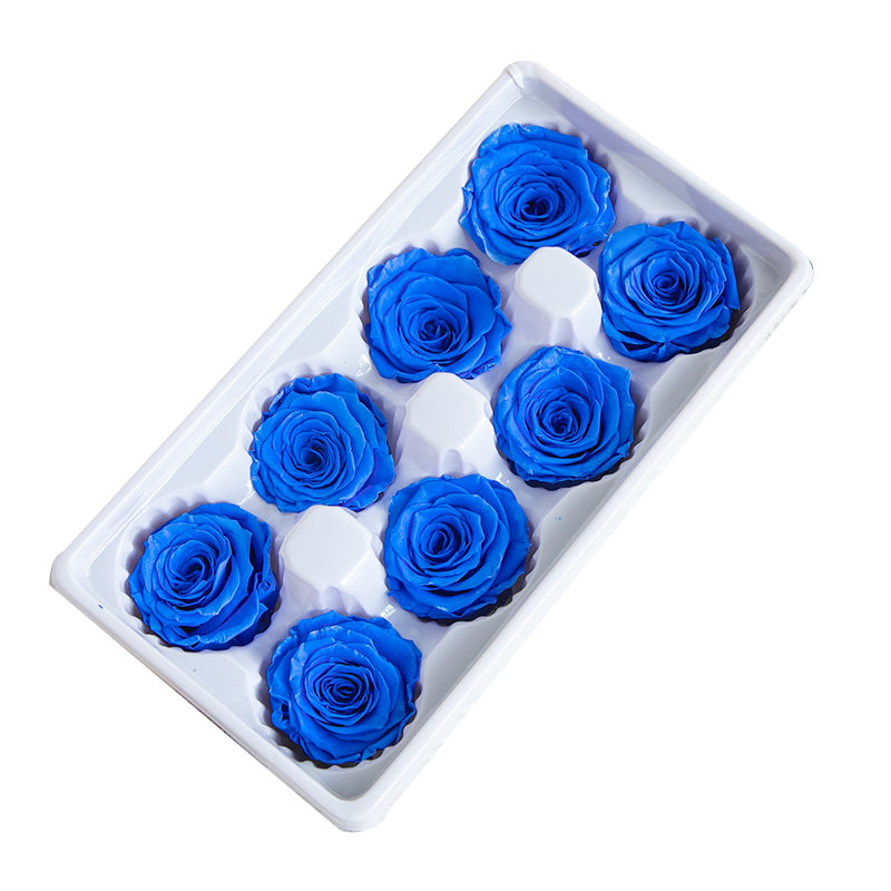 蔓玥 優(yōu)質(zhì)B4-5cm永生玫瑰花頭手工花束玻璃罩擺件diy禮品材料
