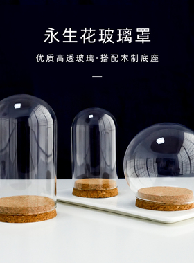 永生花软木塞玻璃罩工艺品