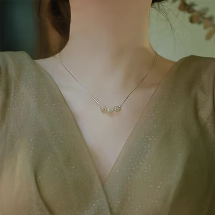 和田玉项链轻奢小众女高级感转运珠锁骨链不掉色百搭秋冬