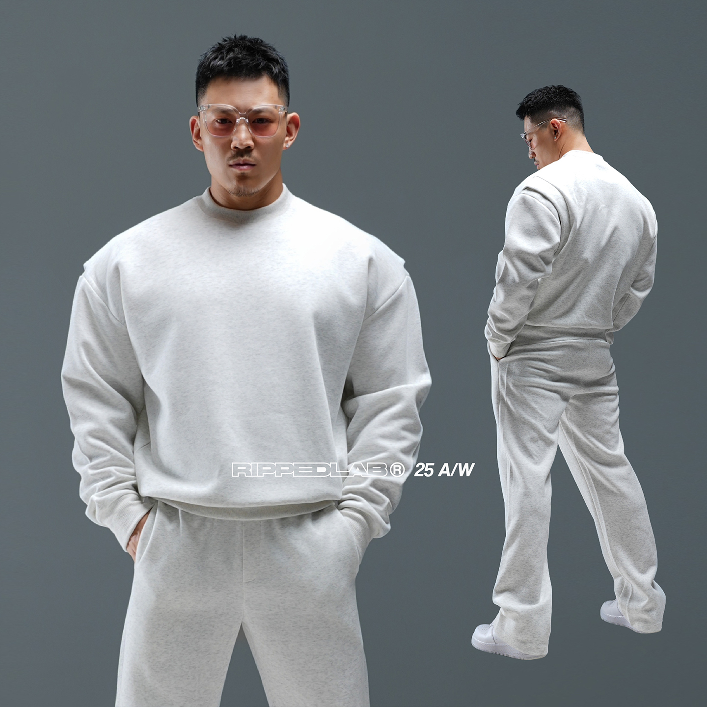 廓形铠甲短宽运动健身显壮卫衣