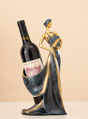 美女创意客厅酒柜人物红酒架摆件家居办公室装饰品工艺品摆设