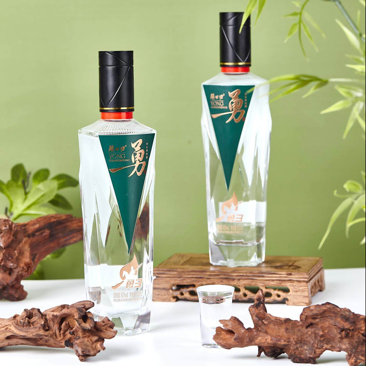 新品关公坊勇光瓶42度勇3简装白酒500ml纯粮酿造湖北名酒经典口感