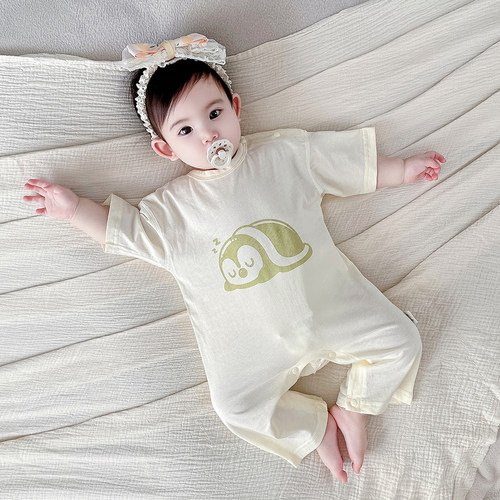 婴儿套头衣服春秋薄款爬服