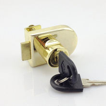 金色玻璃柜锁 408展示玻璃锁 家具锁 橱柜锁 柜门锁 柜台玻璃锁