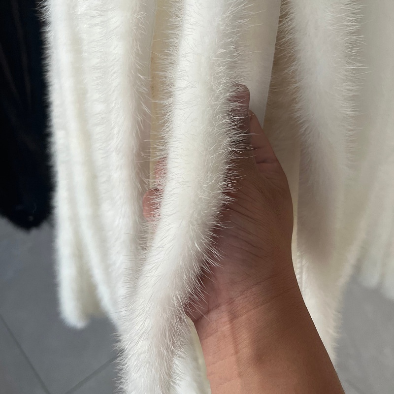 真水貂毛条真皮草黑色白色深棕色细毛条服饰帽子下摆鞋子袖口毛毛