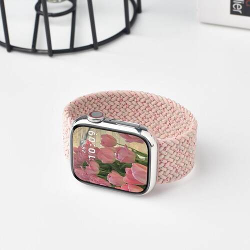 适用苹果手表S9表带applewatch10单圈编织S8iwatch表带尼龙新款SE