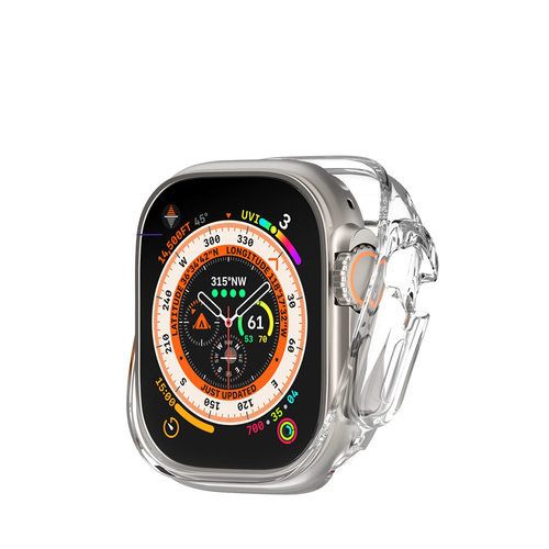 适用苹果手表全包透明表壳 AppleWatch S10 TPU透明Ultra保护壳套