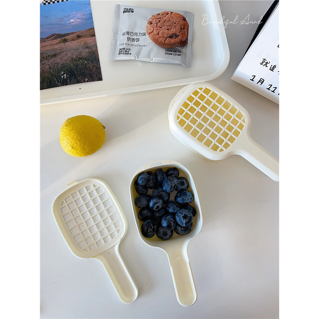 简约水果清洗篮沥水篮带手柄蓝莓收纳盒