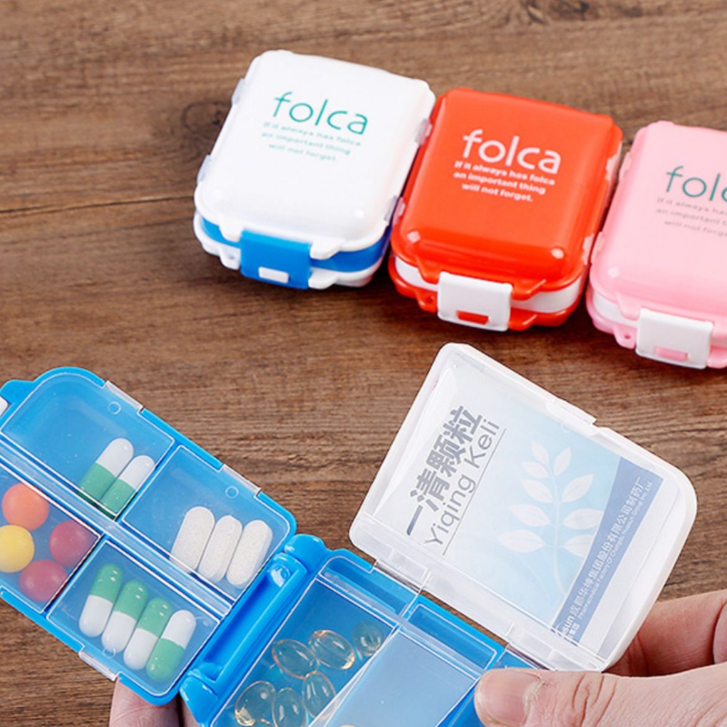 糖盒药品收纳盒1周8格胶囊密封旅行小药盒随身携带