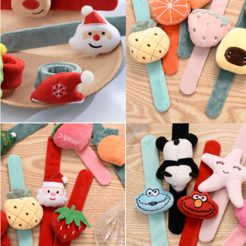 熊猫啪啪圈儿童手环骑行公仔毛绒玩偶自行车手腕幼儿园礼物