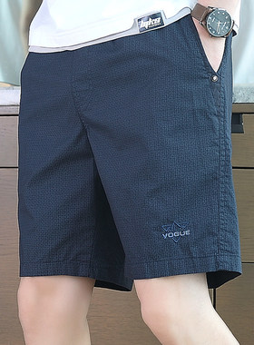 新款纯棉休闲短裤男士夏