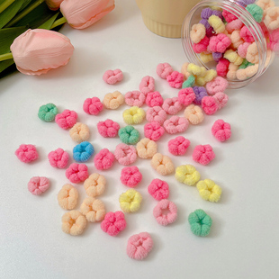 彩色儿童橡皮筋宝宝小号发绳不伤发弹性好女童拇指发圈高弹力头绳