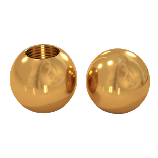 纯黄铜内牙圆球螺母光头帽花枝帽堵头装饰螺丝帽灯饰灯具配件CY