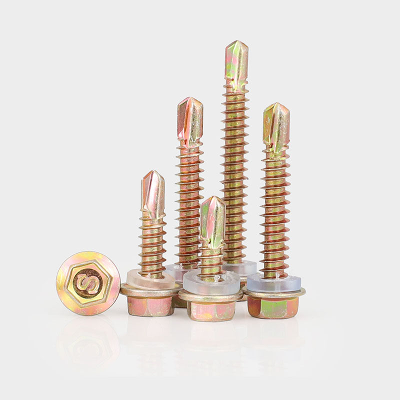 2*19x25x32x38x50x63x75x90x125mm彩锌外六角钻尾自钻螺丝螺钉