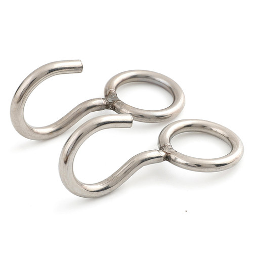 不锈钢免打孔钩带圈问号钩套管S