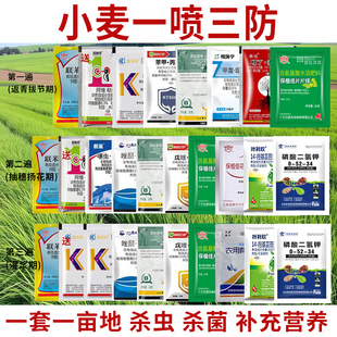小麦一喷三防套餐小麦高产防病组合蚜虫白粉赤霉病生根壮苗叶面肥