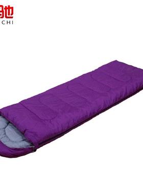腾驰睡袋成人户外应急防汛隔脏棉睡袋700G紫色