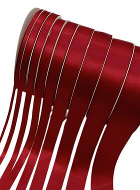 伏兴红色丝带涤纶缎带礼品包装彩带节庆红丝带红绸带20mm*100y