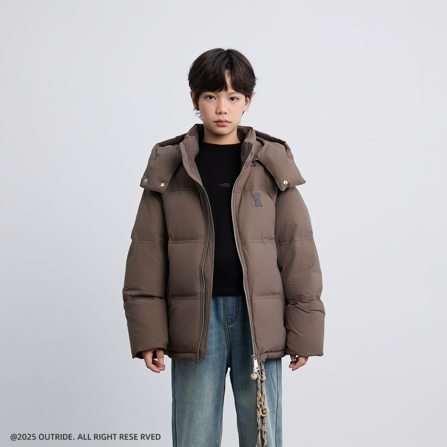 【商场同款】越也童装男童羽绒服2025年冬季新品简约百搭儿童上衣