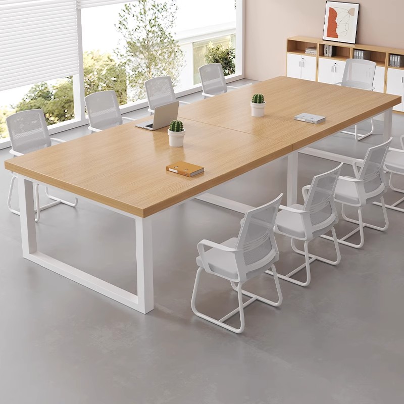 会议桌长条桌办公桌椅组合简约现代长方形桌子工作台办公室洽谈桌