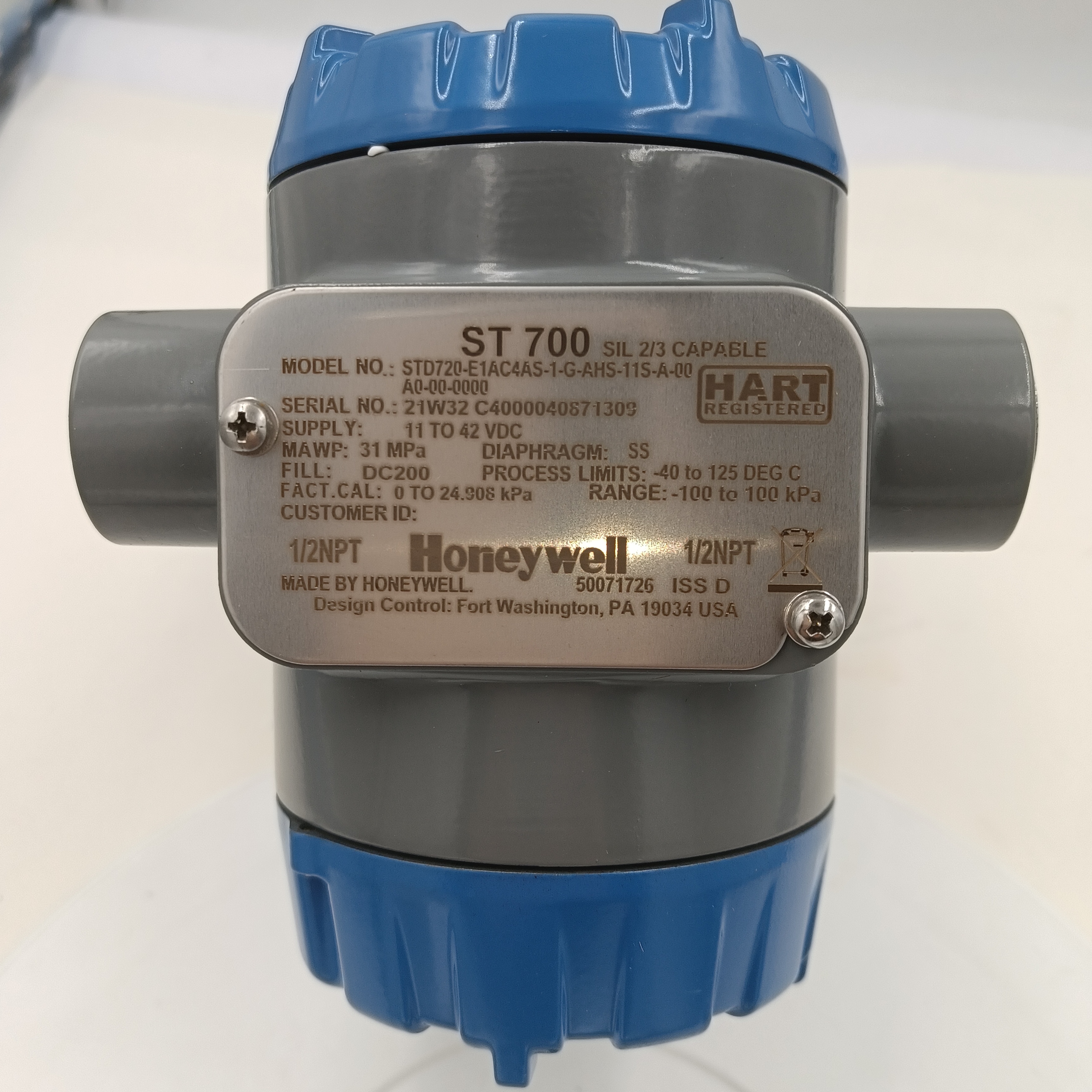 霍尼韦尔差压变送器STD720-E1AC4AS-1-G-AHB-11S-A-00A0-00-0000