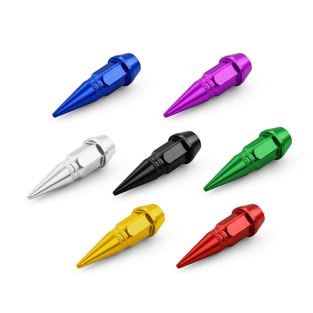 汽车通用子弹头螺丝气门帽 个性改装尖头气门嘴 自行车摩托车通用