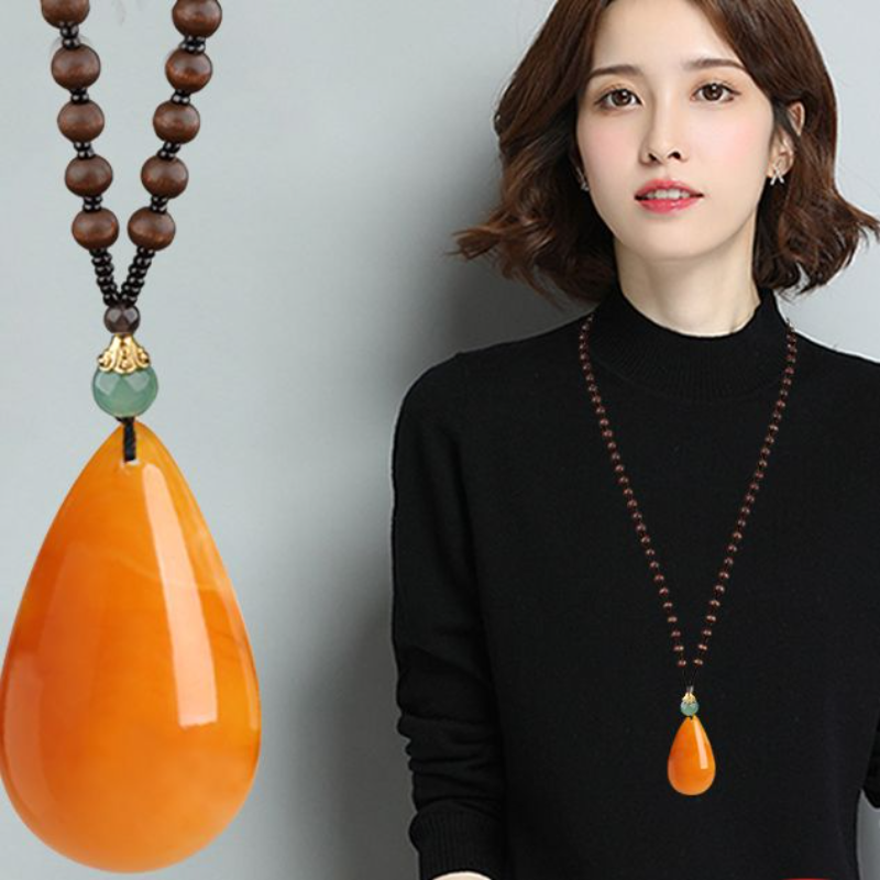 复古吊坠毛衣链秋冬长款项链男女百搭衣服配饰挂件