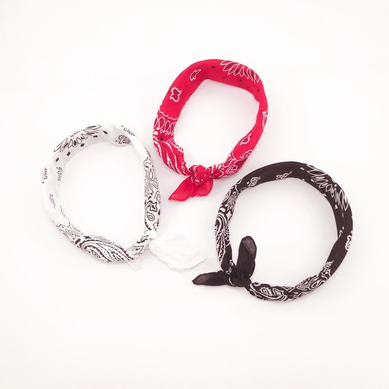 腰果花大方巾嘻哈头巾街舞围巾发带男女时尚多功能方巾