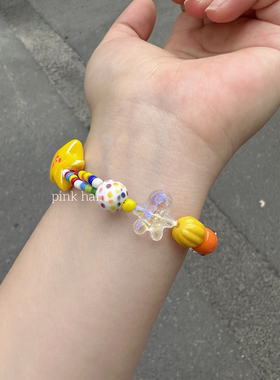 夏日童趣可爱彩虹星星串珠手链小众闺蜜手串礼物