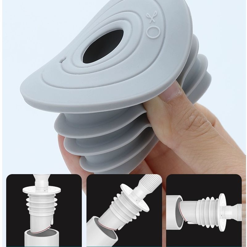 下水管防臭密封圈塞洗手盆洗脸池堵口器盖厨房排水管道防返臭神器