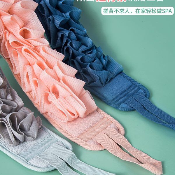 砂搓背沐浴二合一长条搓澡巾洗澡神器粗专用澡巾家用后背浴花条女