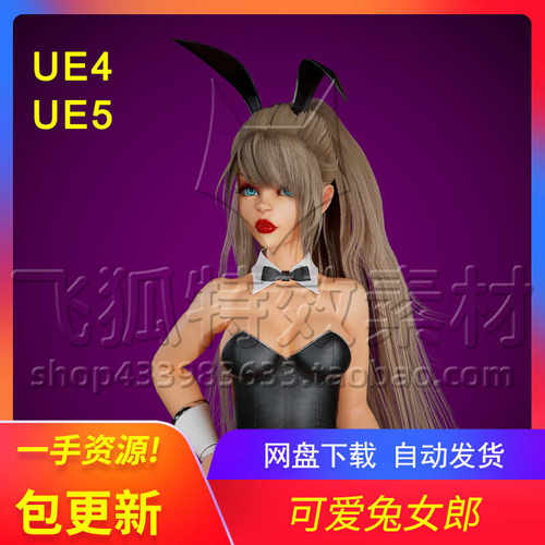 [UE5模型] 可爱兔女郎人物模型 Stylized Bunny Girl 包更新