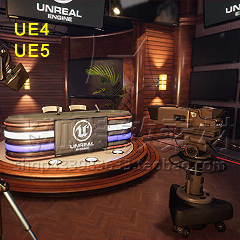 [UE5道具] 演播室场景模型 Broadcast Studio 包更新