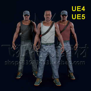UE5现代风格黑帮犯罪歹徒匪徒人物角色 Modern character 包更新