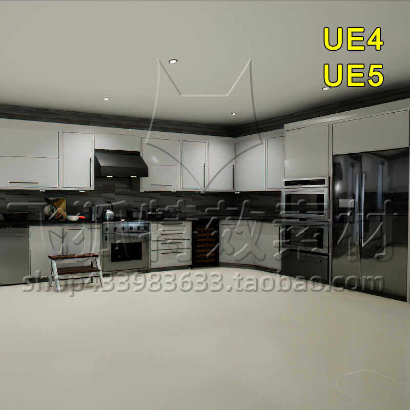 [UE5场景] 厨房室内场景 Crazy Insane Kitchen Pack 包更新