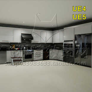 Crazy 厨房室内场景 Insane Kitchen 包更新 Pack UE5场景