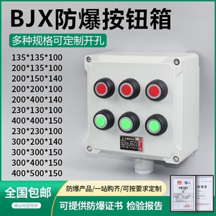 防爆按钮箱增安型BJX接线300*400控制空箱照明动力检修电源配电箱