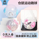 宠尚天仓鼠跑轮运动跑步球玩具滚轮支架金丝熊用品透明外带跑球