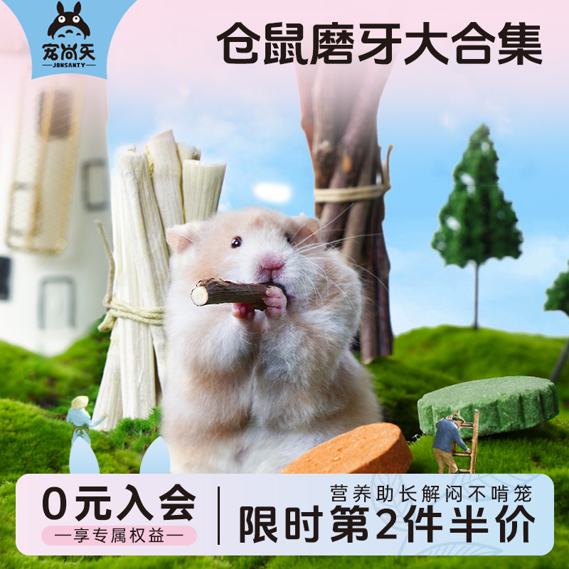 宠尚天仓鼠磨牙棒零食天然原材
