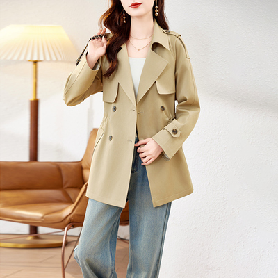 2025年新款风衣高端大气上档次春秋小个子英伦风时尚气质收腰外套